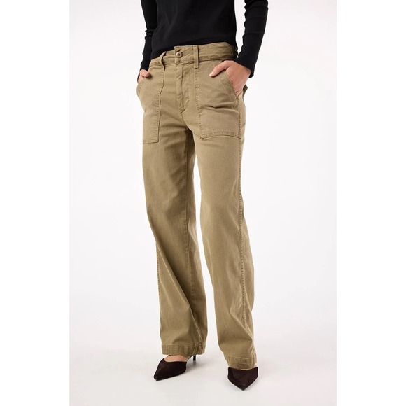 NWT AMO Easy Army Slouch Trouser Pant Sz 25 (meas 28) Thyme MSRP $302 - Picture 3 of 16